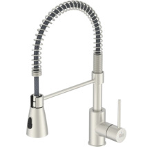 Kuchyňská baterie s výsuvnou sprchou a spirálovou pružinou