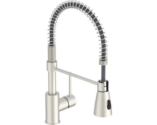 Kuchyňská baterie se spirálovým pružinovým hrdlem a výtokem