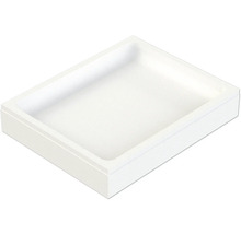 Čtvercová sprchová vanička ze sanitárního akrylátu