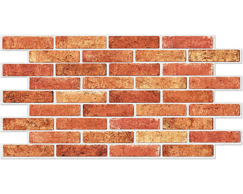 PVC panel na stěnu 107 Brick stack 96,2 x 49,9 cm Obkladové dlaždice se vzhledem cihel