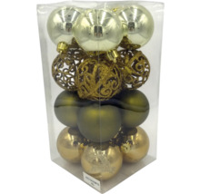 Sada různých vánočních koulí