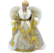 Špička vánočního stromku anděl s hvězdným řetězem