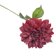 Dekorativní jiřina s stonkem a listy