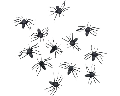 Dekorace pavouci 6 cm černá 12 ks Dekorativní pavouci pro Halloween