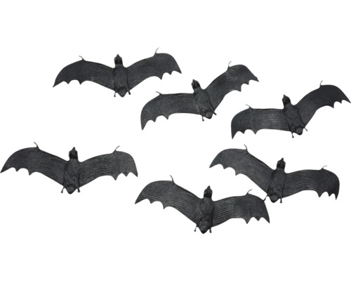 Podzimní dekorace netopýři 13 cm 6 ks Dekorativní netopýři pro Halloween