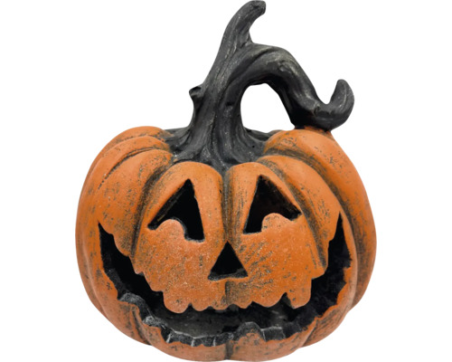 Halloweenská dýňová dekorace s vyřezávanou tváří