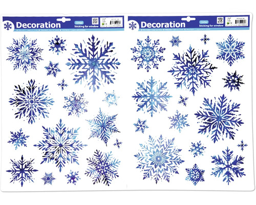 Dekorační fólie na okno VLOČKY, různé druhy Dekorativní okenní samolepky se vzorem sněhových vloček