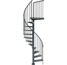 Ocelové točité schodiště se zábradlím