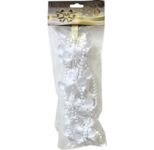 Balený vánoční girlanda s bílými zvonky a korálky