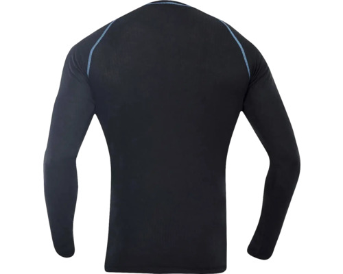 Černé sportovní tričko s dlouhým rukávem zezadu