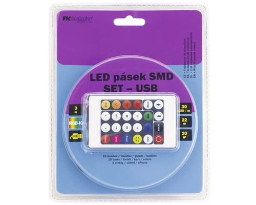 LED pásek SMD Set USB v balení s dálkovým ovládáním