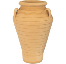 Terakotová amfora s horizontálními vzory a dvěma uchy