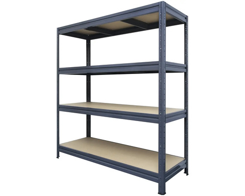 Kovový regál KAISERTHAL Heavy Rack 1770 x 2000 x 600 mm 4 police, nosnost 2000 kg, šedá Kovový regál se čtyřmi policemi