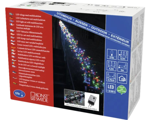Multifunkční LED světelný řetěz pro venkovní použití v balení