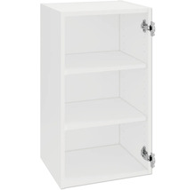 Bílá kuchyňská závěsná skříňka se třemi policemi