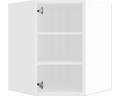 Korpus závěsné skříňky PICCANTE Smart 59,4 x 33 x 70,4 cm soft bílá matný Bílá závěsná skříňka se třemi úložnými přihrádkami