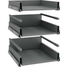 Tři výsuvy zásuvek pro nábytek ve stohu