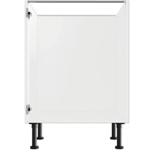 Bílá skříňka pod umyvadlo s černými nožičkami