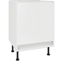 Bílá spodní kuchyňská skříňka s černými nohami