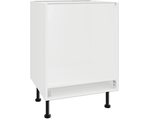 Bílá spodní kuchyňská skříňka s černými nohami