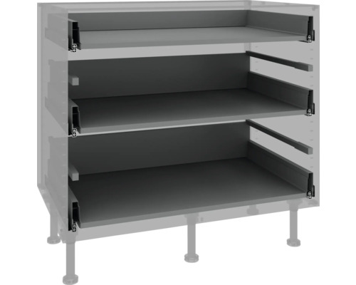 Spodní kuchyňská skříňka se třemi zásuvkami pro úložný prostor