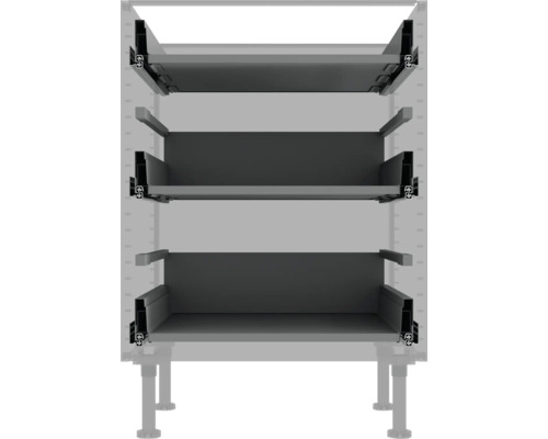 Vnitřní vybavení skříně se třemi zásuvkami