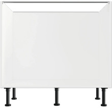 Bílá kuchyňská spodní skříňka s černými nohami