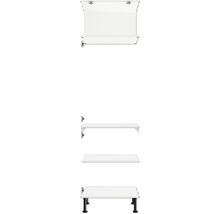 Bílé umyvadlo s černým rámem