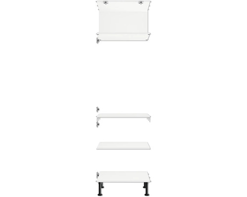 Bílé umyvadlo s černým rámem