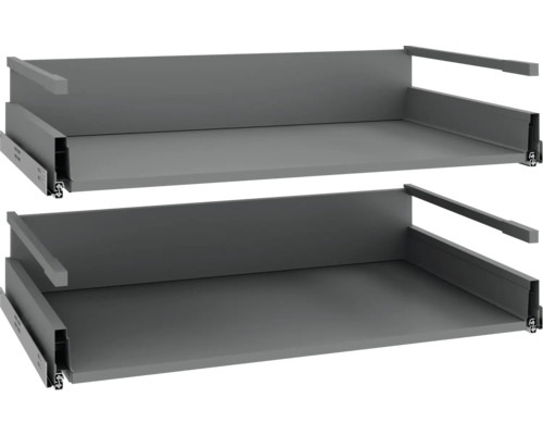 Korpus podlahový paket Piccante Smart 90 × 55,5 × 87 cm antracit matný Dva zásuvkové výsuvy pro kuchyňskou skříňku