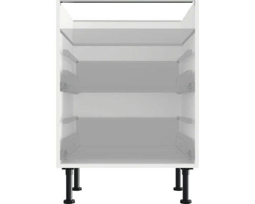 Prázdná kuchyňská spodní skříňka s nožičkami