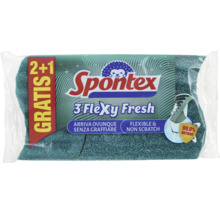 Spontex 3 ks balení Flexy Fresh abrazivní houbičky, nepoškrábou a jsou antibakteriální