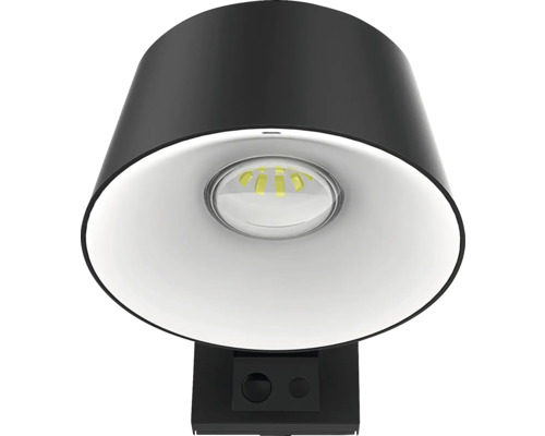 LED solární nástěnné osvětlení VIKING SR28 IP44 1 W 1000 lm 4000 K černé se senzorem pohybu Černé LED nástěnné svítidlo