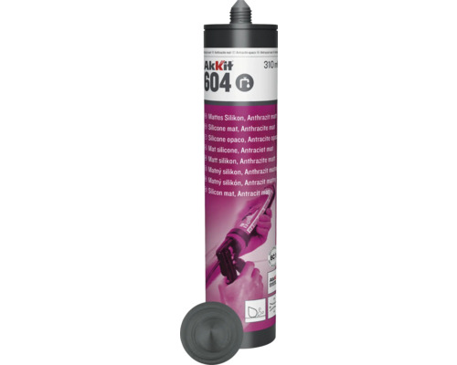 Akkit 604 sanitární silikon, matná antracitová barva, kartuše 310 ml