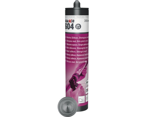 Akkit 604 Kamenná šedá matný silikon kartuše, 310ml