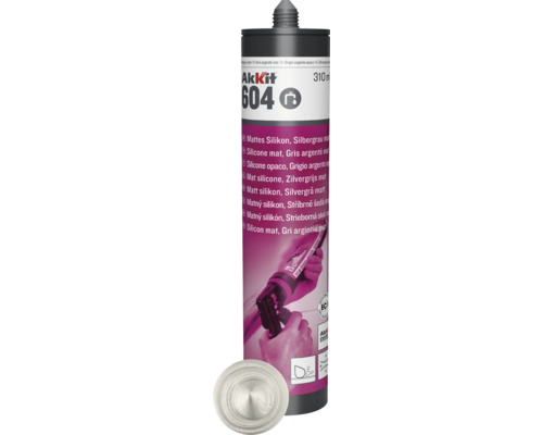 Akkit 604 matný silikon, stříbrně šedá, kartuše 310 ml s tryskou