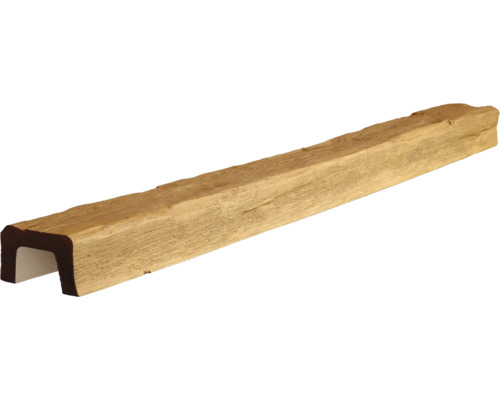 Umělý trám PU dutý světlý 9x6x300 cm Dekorativní trám v dřevěném vzhledu