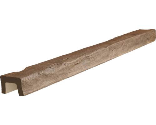 Umělý trám PU dutý tmavý 9x6x200 cm Dekorativní trám ve tvaru U