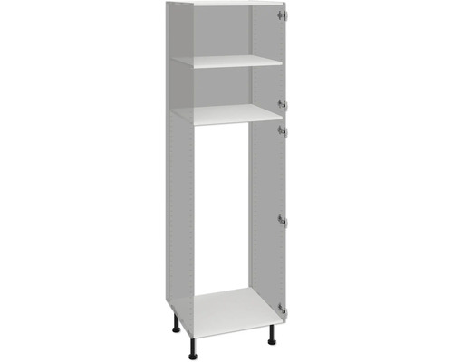 Korpus vysoké skříňky Piccante Smart 60 × 55,5 × 211,8 cm soft bílá matný Kuchyňská vysoká skříň s policemi a nožičkami