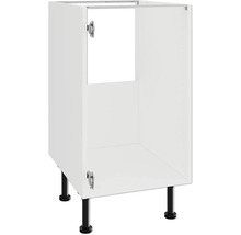 Kuchyňská spodní skříňka s černými nohami a panty