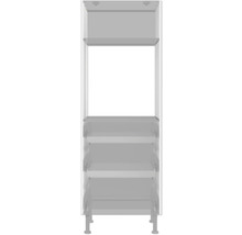 Otevřená koupelnová skříňka se třemi policemi