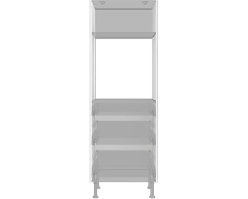 Otevřená koupelnová skříňka se třemi policemi