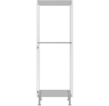 Kovový regál s policí a šatní tyčí