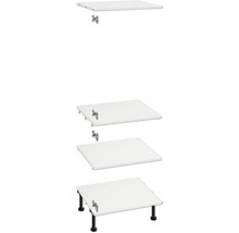 Montážní příklady umyvadla s konzolami, polosloupy a nožičkami