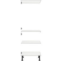 Koupelnová skříňka pod umyvadlo se čtyřmi úrovněmi a černými nohami