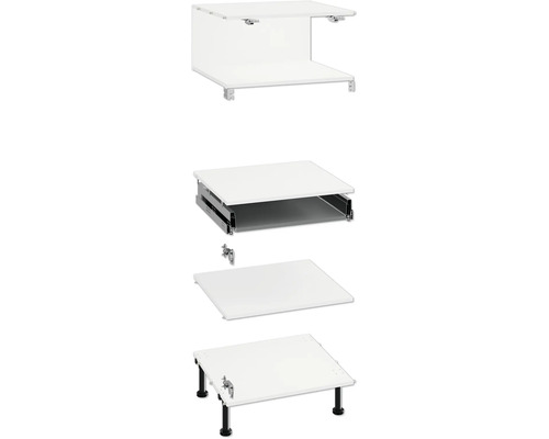 Sestava nábytku se zásuvkou a nožičkami pro vlastní montáž