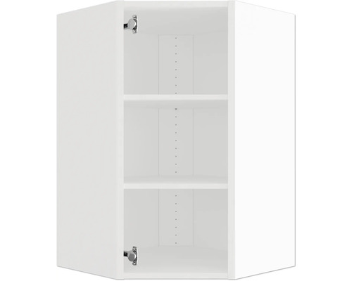 Korpus závěsné skříňky Piccante Smart 59,4 × 33 × 89,6 cm soft bílá matný Otevřená kuchyňská závěsná skříňka se třemi přihrádkami