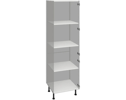Korpus vysoké skříňky PICCANTE Smart 60 x 55,5 x 211,8 cm soft bílá matný Kuchyňská skříňka s policemi a nastavitelnými nohami