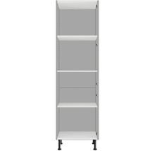 Vysoká kuchyňská skříň s policemi a nožičkami