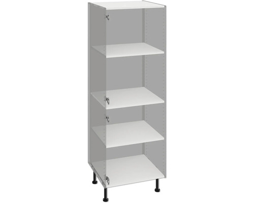 Korpus midi skříňky Piccante Smart 60 × 55,5 × 176,6 cm soft bílá matný Kuchyňská skříňka s policemi a nožičkami